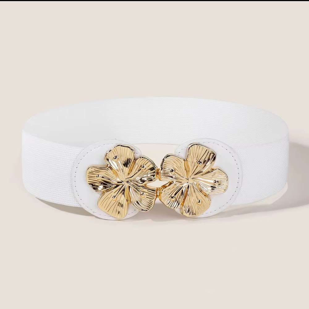 378. Boho Gold and white Belt